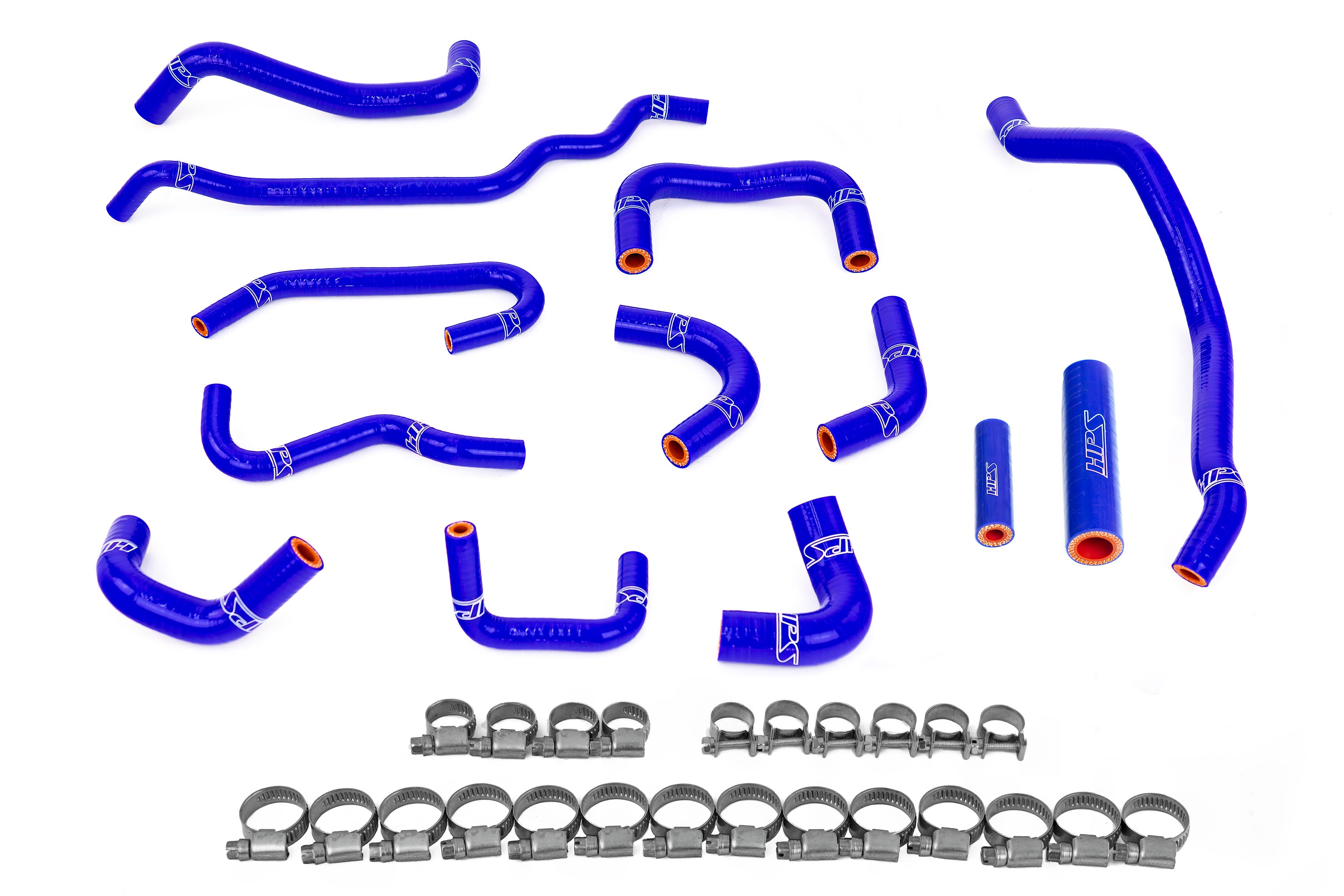 HPS Performance High Temp Reinforced Silicone Ancillary Coolant Hose Kit, Blue, 57-2131A-BLUE