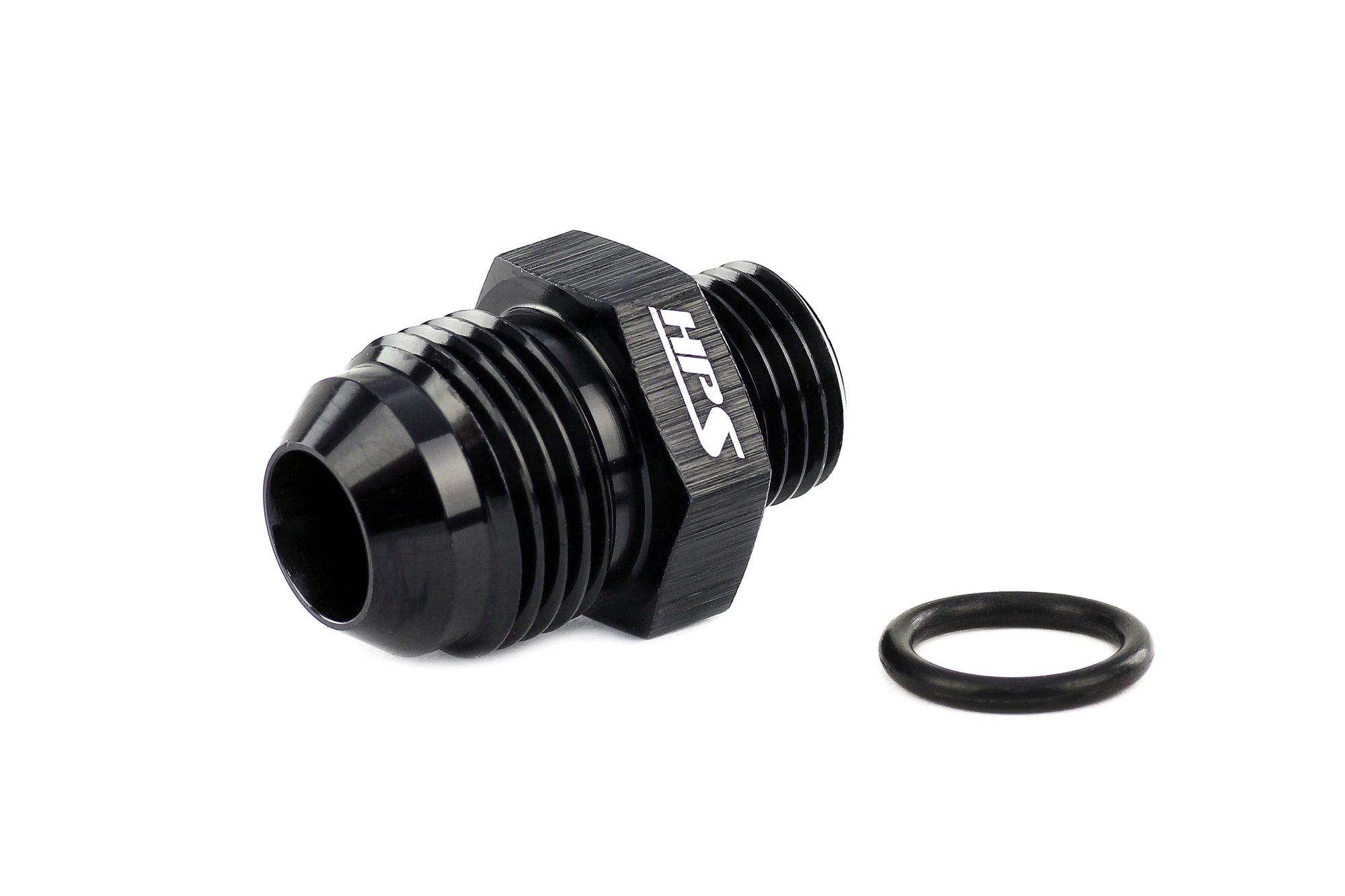 HPS Performance Black Aluminum AN Male To O-ring Boss (ORB) Port Thread Male Adapter -3 -4 -6