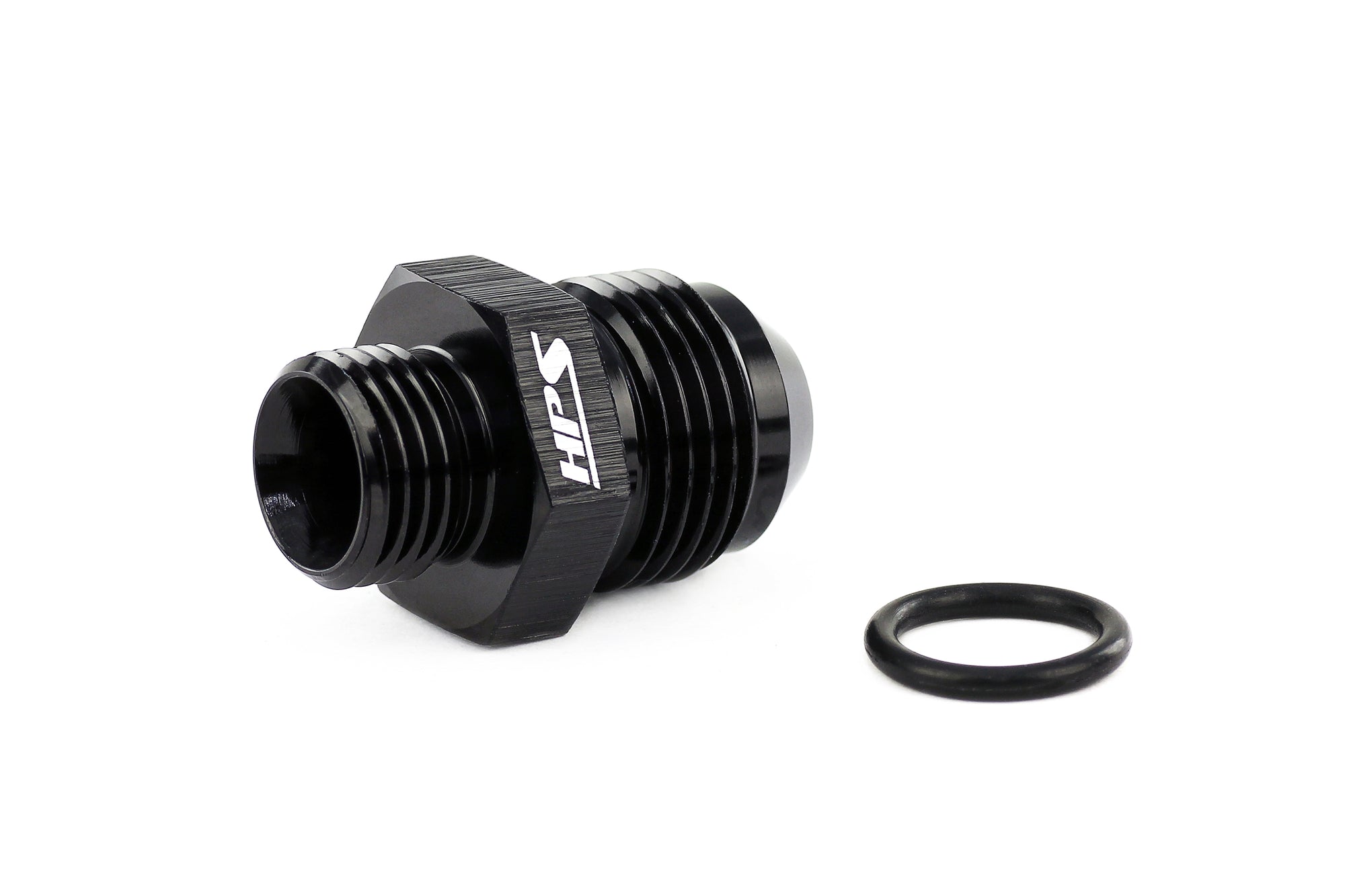 HPS Performance Black Aluminum AN Male To O-ring Boss (ORB) Port Thread Male Adapter -8 -10