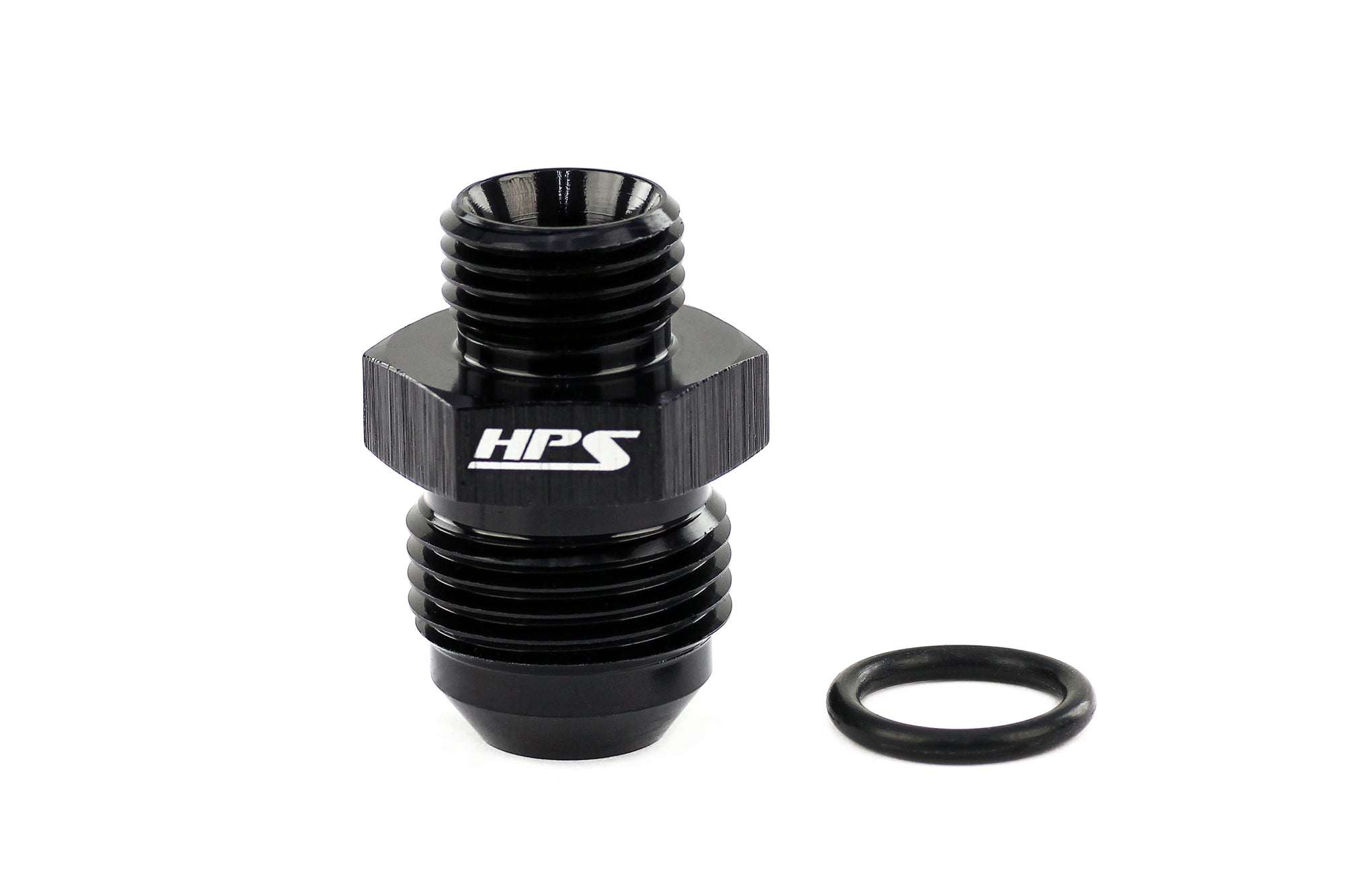 HPS Performance Black Aluminum AN Male To O-ring Boss (ORB) Port Thread Male Adapter -12 -16