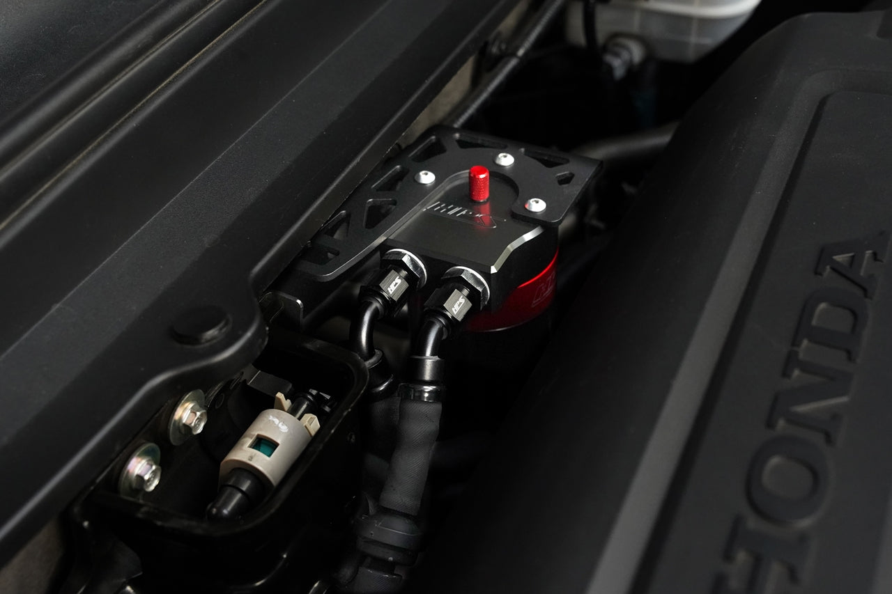 HPS Performance Aluminum Oil Catch Can Installed 2018-2022 10th Gen Honda Accord 2.0L Turbo