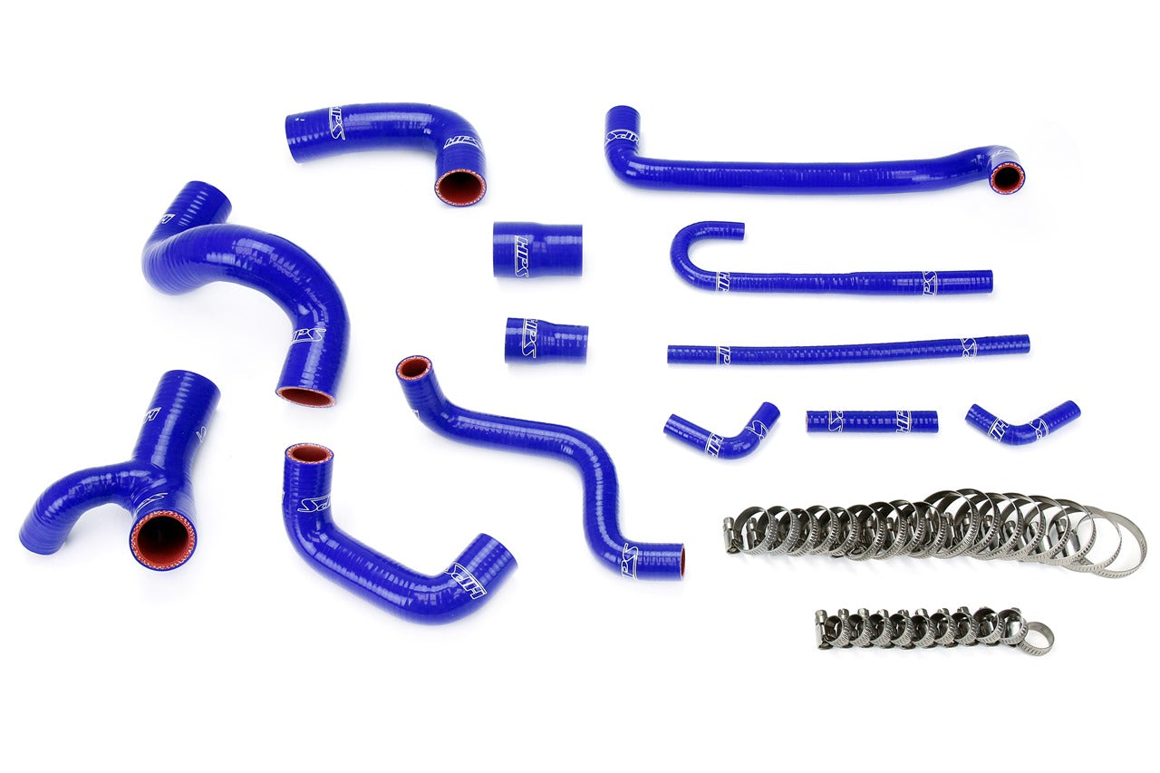 HPS Blue Silicone Radiator, Heater and Water Hose Kit Coolant BMW 88-91 E30 M3 , 57-1209-BLUE