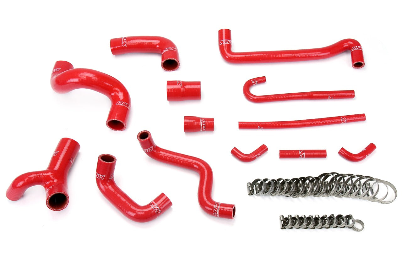 HPS Red Reinforced Silicone Radiator and Heater Hose Kit Coolant BMW 88-91 E30 M3 , 57-1209-RED