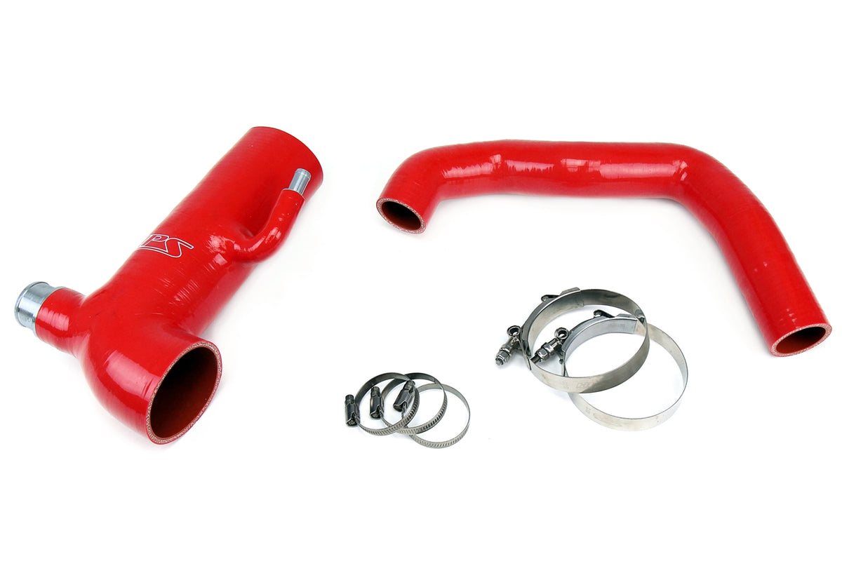 HPS Red Reinforced Silicone Post MAF Air Intake Hose + Sound Tube 2pc Kit Subaru 13-16 BRZ 57-1293-RED