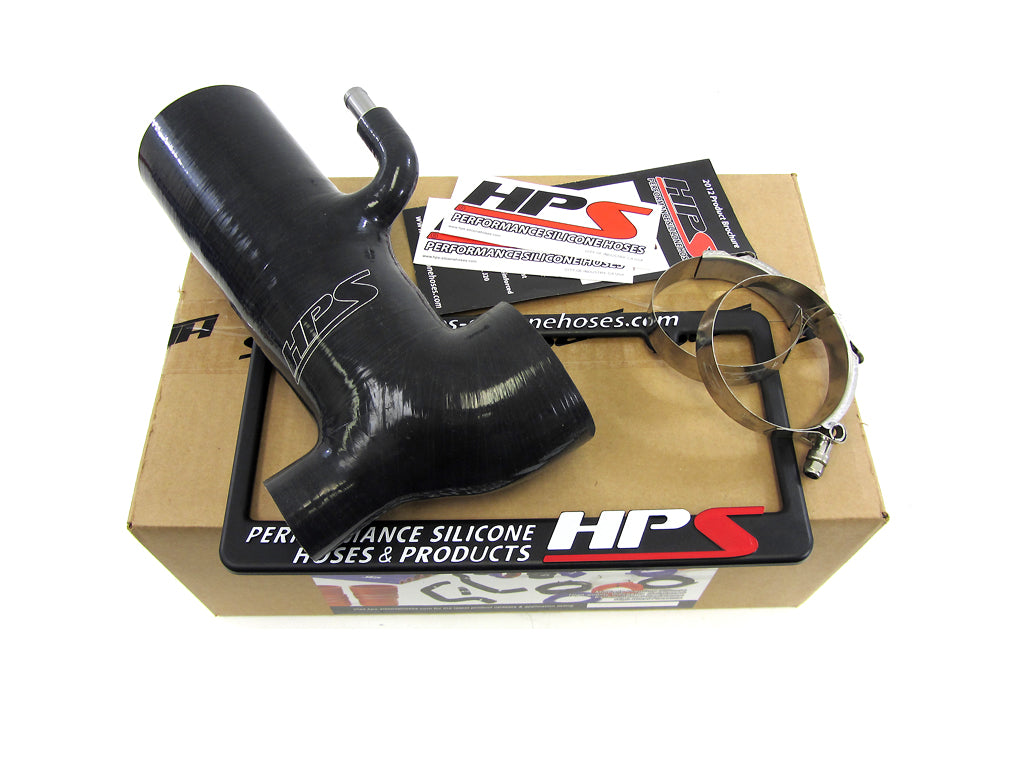 HPS Black Reinforced Silicone Post MAF Air Intake Hose Kit - Retain Stock Sound Tube Subaru 13-16 BRZ 57-1294-BLK