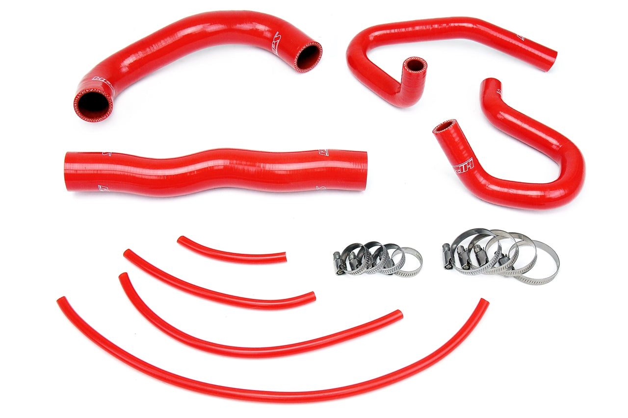 HPS Reinforced Red Silicone Radiator + Heater Hose Kit Coolant Hyundai 13-14 Genesis Coupe 2.0T Turbo 4Cyl 57-1324-RED