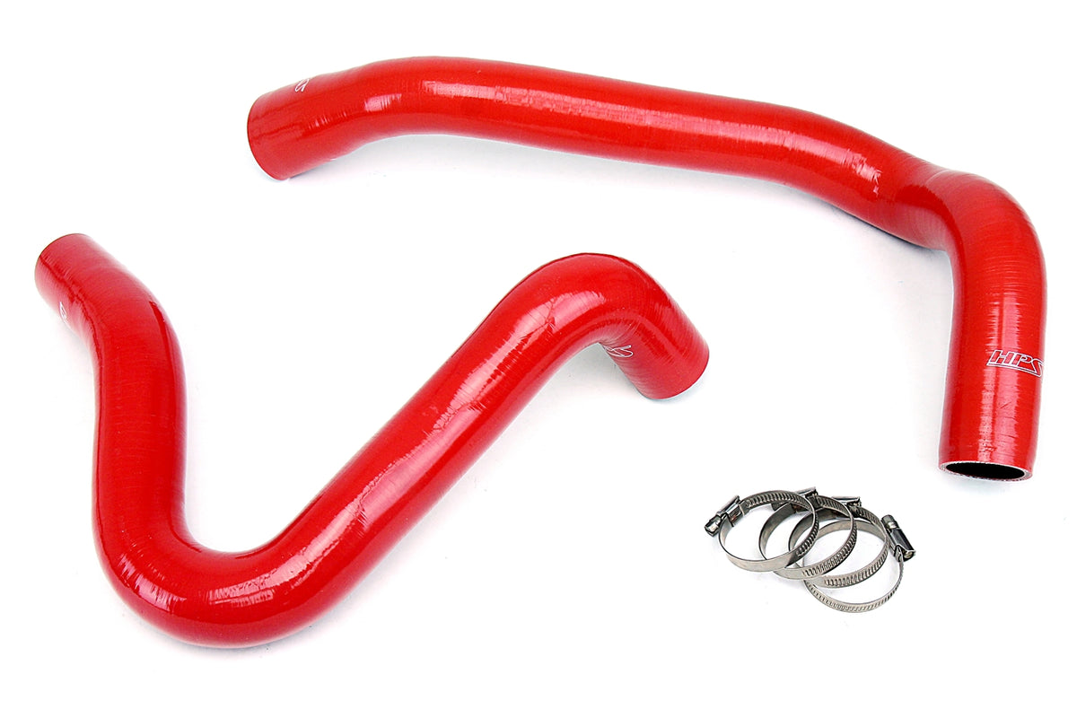 HPS Red Reinforced Silicone Radiator Hose Kit Coolant Ford 99-01 F550 Superduty 7.3L Diesel Dual Alternator 57-1331-RED