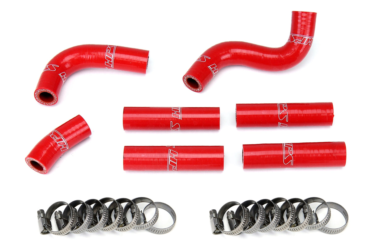 HPS Red Reinforced Silicone Complete Pesky Heater Hose Kit 1FZ-FE Lexus 96-97 LX450 FJ80 4.5L I6 without rear heater 57-1344-RED