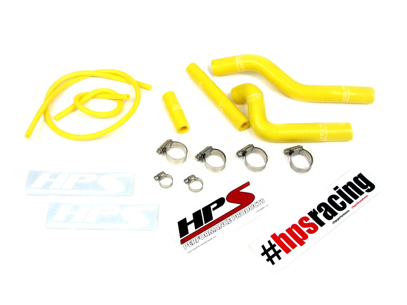 HPS Yellow Reinforced Silicone Radiator Hose Kit Suzuki 01-08 RM125 2 Stroke 57-1363-YLW