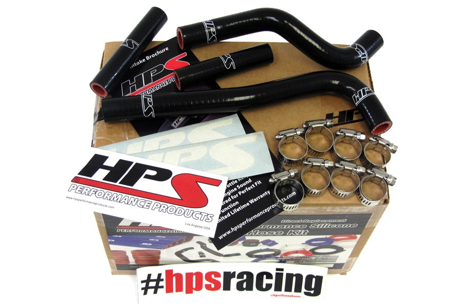 HPS Black Reinforced Silicone Radiator Hose Kit Honda 07-12 CRF150R 57-1371-BLK