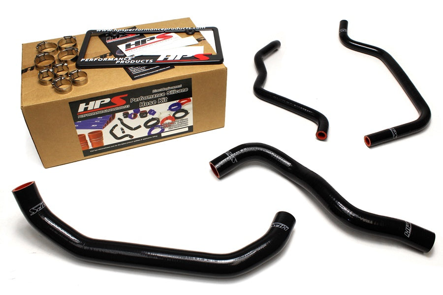 HPS Black Reinforced Silicone Radiator + Heater Hose Kit Acura 09-14 TSX 2.4L 4Cyl LHD 57-1389-BLK