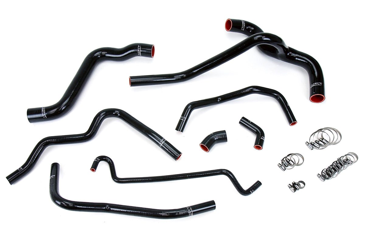 HPS Black Reinforced Silicone Radiator and Heater Hose Kit Coolant Ford 05-10 Mustang 4.0L V6 57-1400-BLK