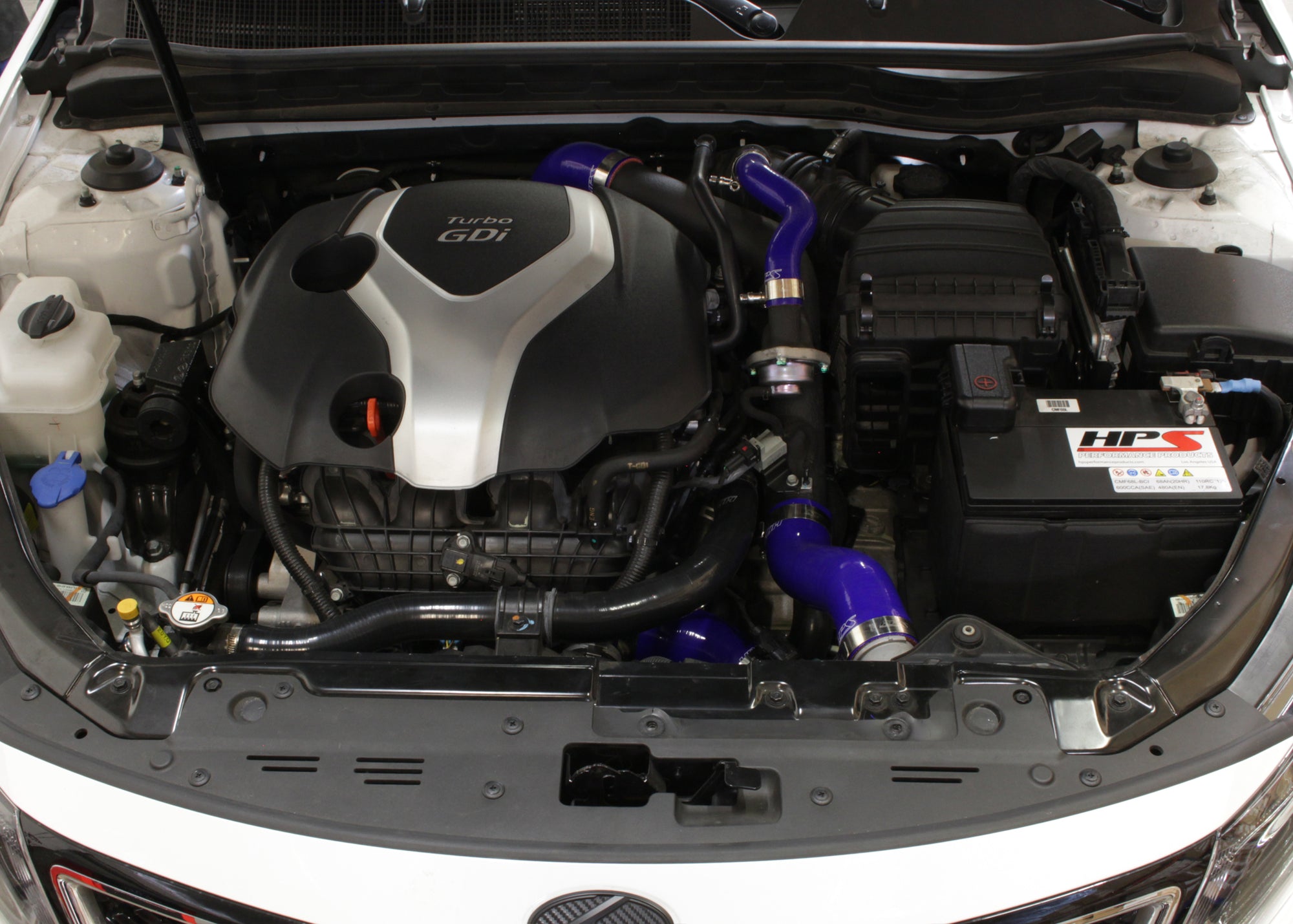HPS Silicone Intercooler Hose Kit Installed 2011-2015 Kia Optima 2.0L Turbo 57-1420