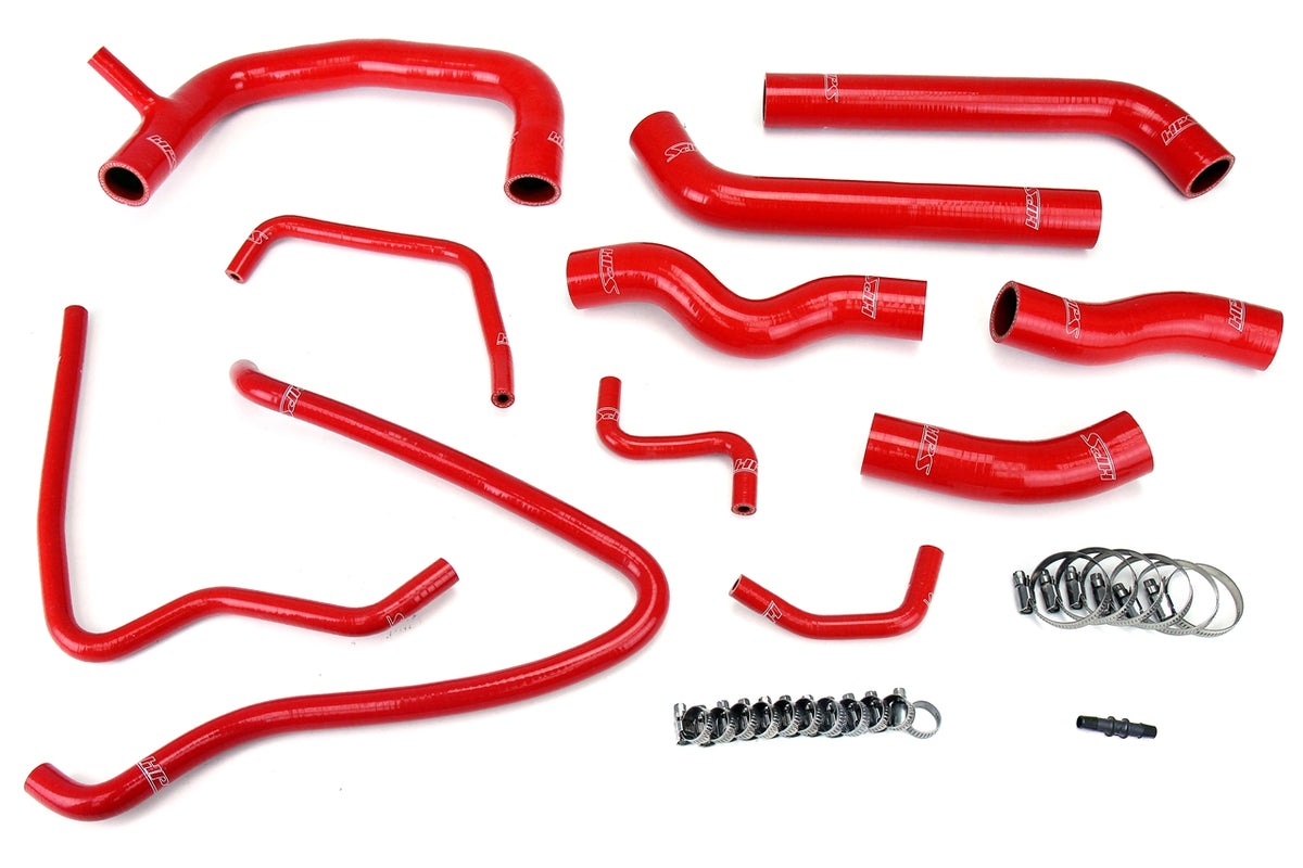 HPS Reinforced Red Silicone Radiator Hose Kit Coolant (10pcs Set) Toyota 00-05 MR2 Spyder 57-1432-RED