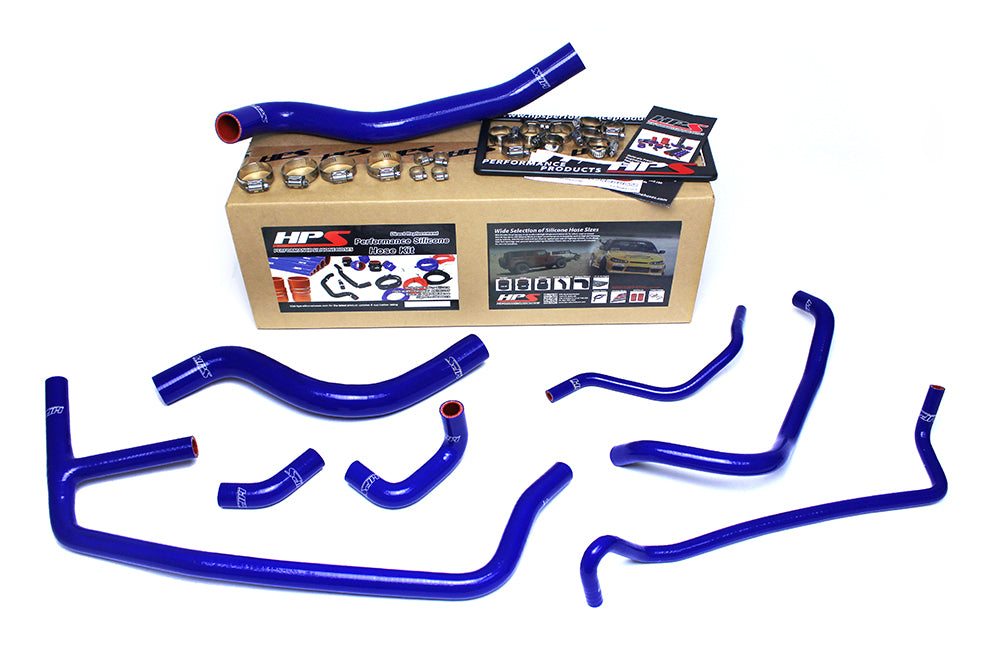 HPS Blue Reinforced Silicone Radiator and Heater Hose Kit Coolant Ford 2015-2019 Mustang Ecoboost 2.3L Turbo 57-1452-BLUE