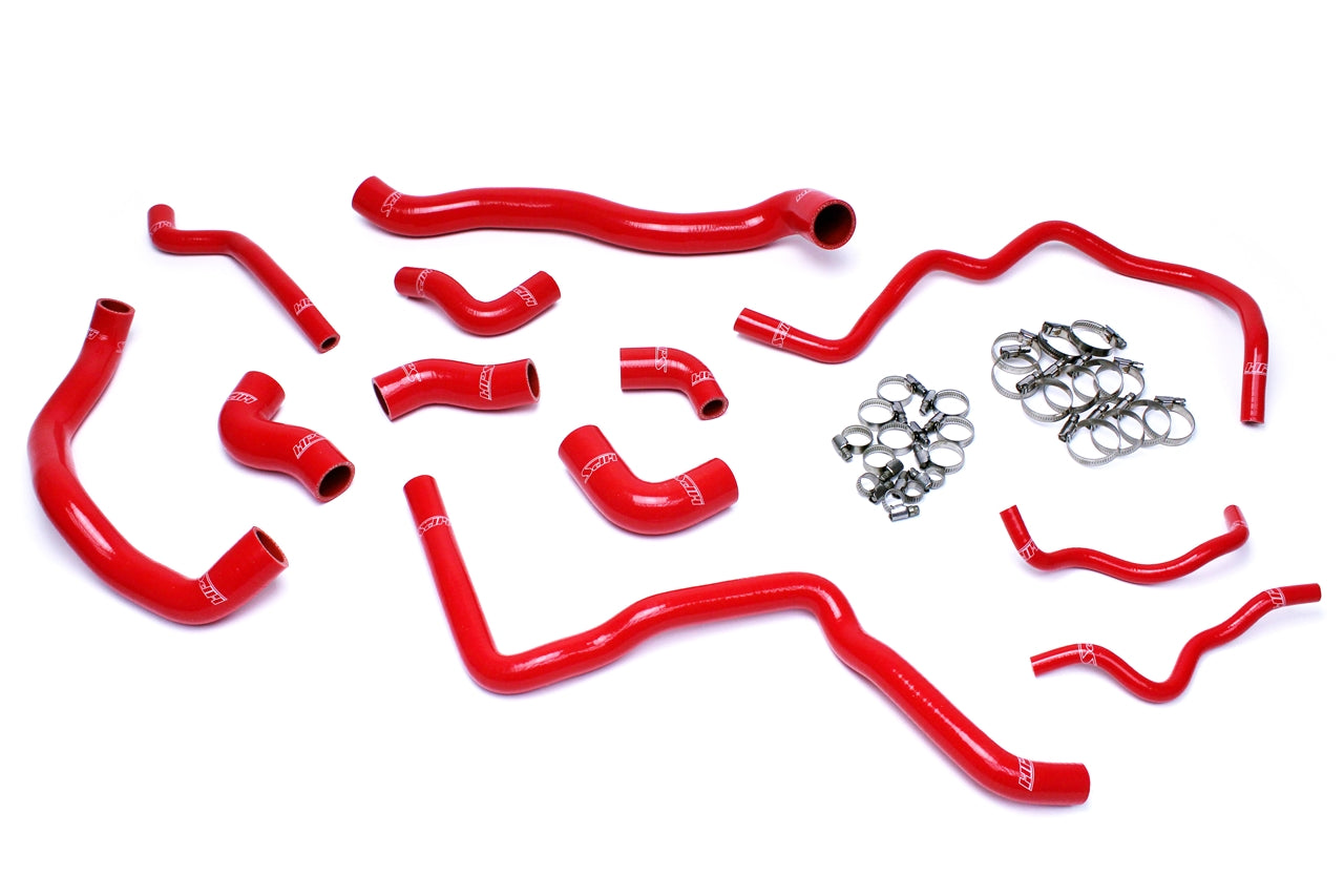 HPS Reinforced Red Silicone Radiator and Ancillary Hose Kit Coolant Audi 06-08 A3 2.0T Turbo FSI 57-1476-RED