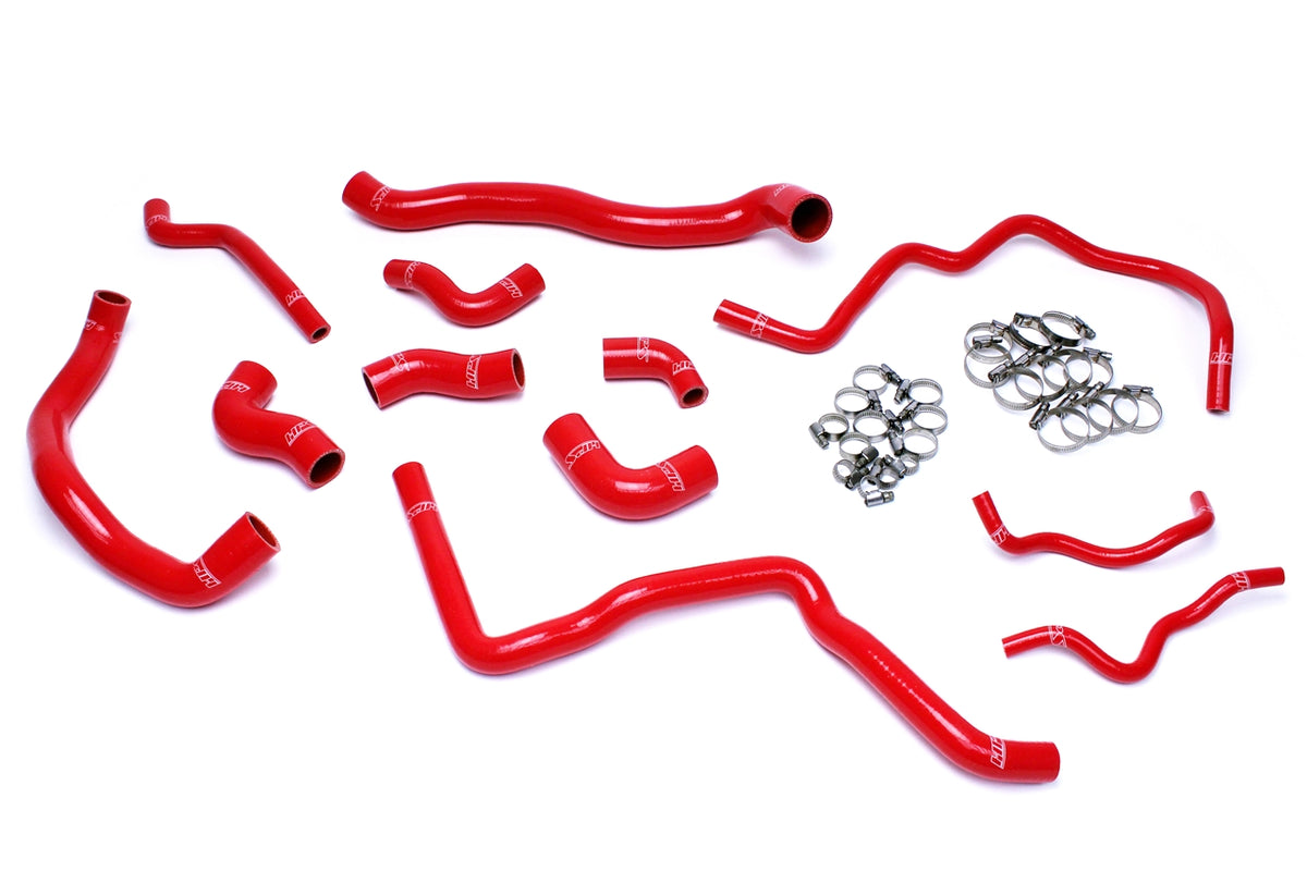 HPS Reinforced Red Silicone Radiator and Ancillary Hose Kit Coolant Volkswagen 06-08 Jetta 2.0T Turbo FSI 57-1476-RED