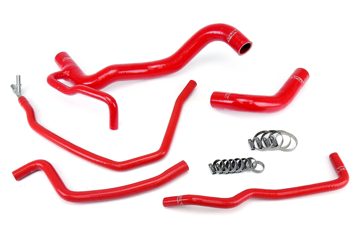 HPS Red Silicone Radiator Hose 5pcs Complete Kit Coolant Bypass Scion 11-15 tC 57-1479-RED