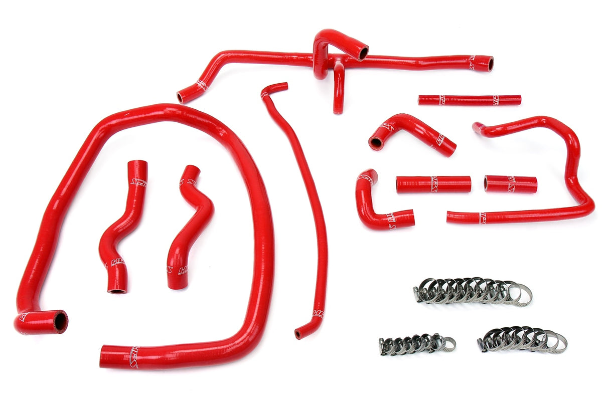 HPS Red Reinforced Silicone Heater Hose Kit Coolant BMW 96-99 E36 M3 57-1488-RED