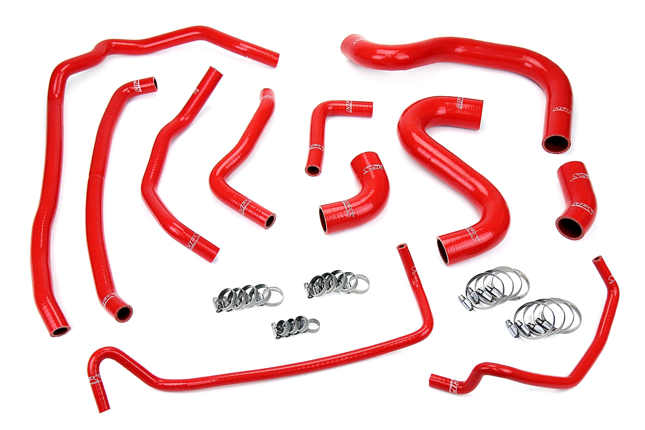 HPS Red Silicone Radiator + Heater Coolant Hose Kit Ford 2015-2017 Mustang GT 5.0L V8 57-1502-RED