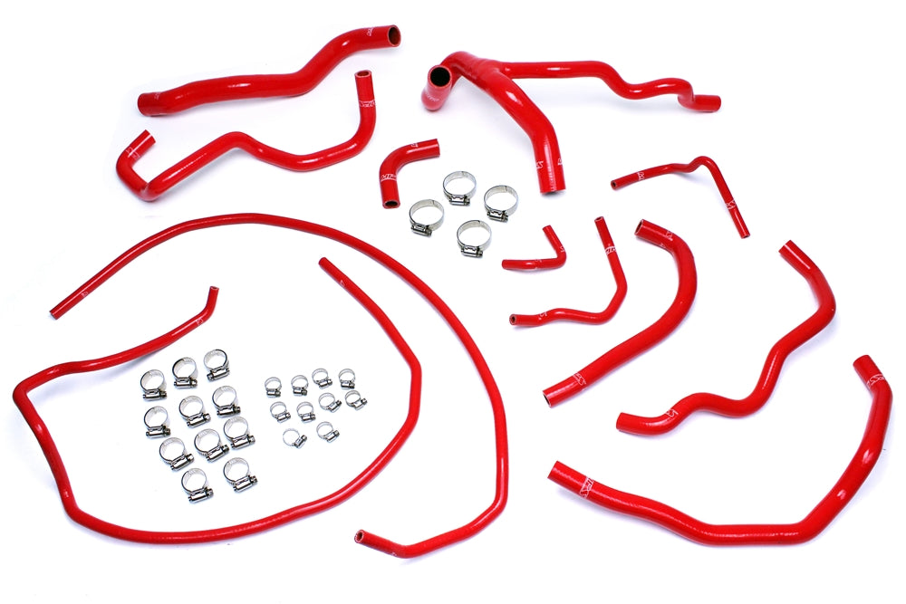 HPS Red Reinforced Silicone Radiator + Heater Hose Kit Coolant Mazda 10-13 Mazdaspeed 3 2.3L Turbo 57-1512-RED