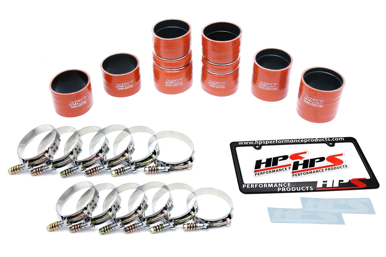 HPS High Temp Reinforced Silicone Intercooler Hose Boots Kit Ford Late 1999 - 2003 F250 Superduty 7.3L PowerStroke Diesel 57-1539