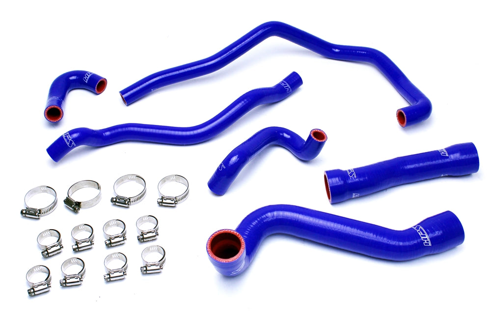 HPS Blue Reinforced Silicone Radiator + Heater Hose Kit Coolant BMW 01-06 E46 M3 57-1543-BLUE