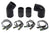 HPS High Temp Aramid Reinforced Silicone Intercooler Hose Boots Kit GMC 2004.5 - 2005 Sierra 3500 HD 6.6L Duramax LLY Diesel