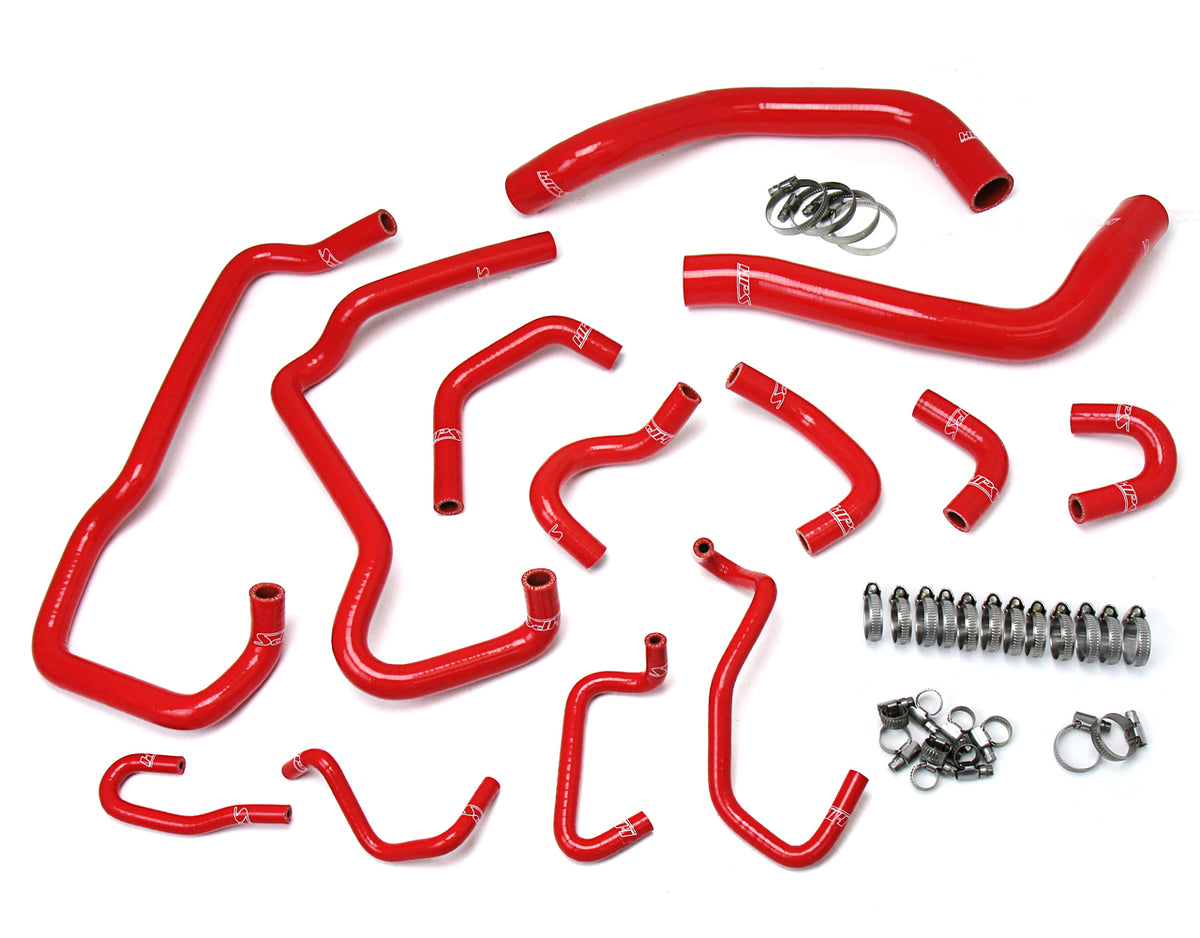 HPS Red Reinforced Silicone Radiator + Heater Hose Kit Toyota 16-17 Tacoma 3.5L V6 57-1581-RED