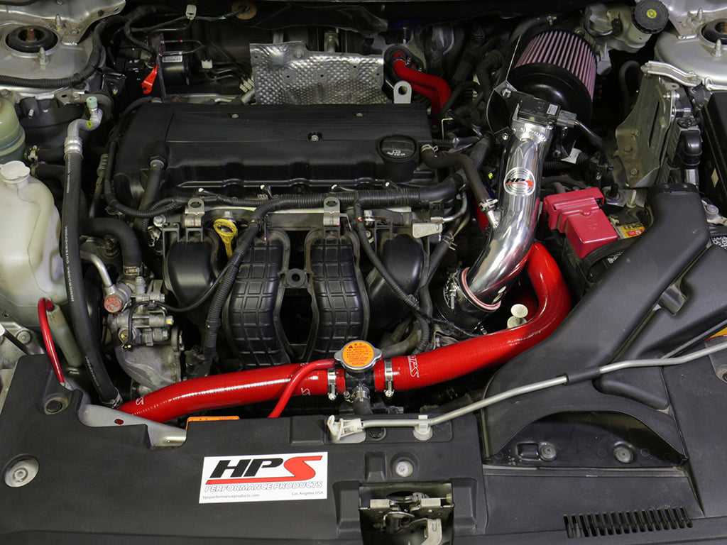 HPS Red Reinforced Silicone Radiator + Heater Hose Kit Mitsubishi 08-17 Lancer 2.0L 2.4L DE ES GTS 57-1609-RED Installed