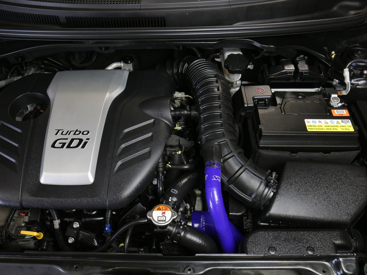 HPS Silicone Intercooler Hose Kit Installed 2013-2017 Hyundai Veloster 1.6L Turbo 57-1629