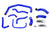 HPS Silicone Radiator Hose Kit Coolant Ford 03-04 Mustang SVT Cobra Terminator 4.6L V8 Supercharged, Blue, 57-1728-BLUE