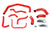 HPS Silicone Radiator Hose Kit Coolant Ford 03-04 Mustang SVT Cobra Terminator 4.6L V8 Supercharged, Red, 57-1728-RED