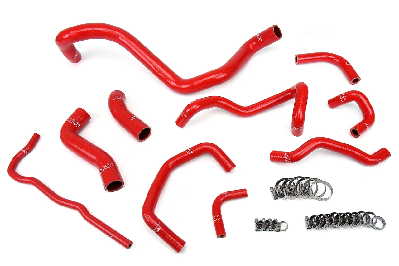 HPS Red Silicone Radiator Coolant Hose Kit Volkswagen 99-06 Golf GTI MK4 1.8T Turbo Manual Trans LHD 57-1838-RED