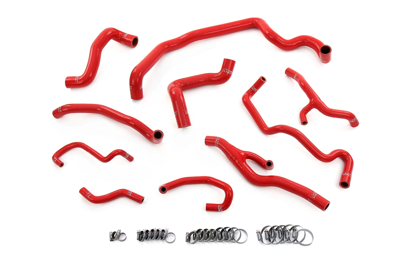 HPS Red Silicone Radiator, Heater, Water Pump, and Expansion Tank Coolant Hose Kit 11-15 Mini Cooper S 1.6L Turbo N18 Engine, Automatic Trans, 57-1998-RED
