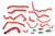 HPS Red Silicone Radiator + Heater Hose Kit 2006 2007 Mazda Mazdaspeed 6 2.3L Turbo 57-2004-RED