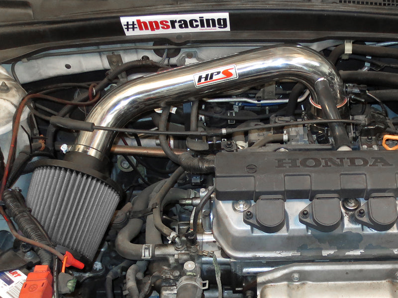 HPS Performance Shortram Air Intake Kit Installed 2001-2005 Honda Civic DX EX LX VI 1.7L 827-104P