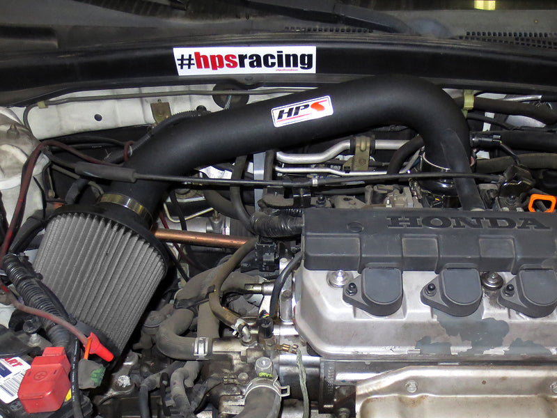 HPS Performance Shortram Air Intake Kit Installed 2001-2005 Honda Civic DX EX LX VI 1.7L 827-104WB