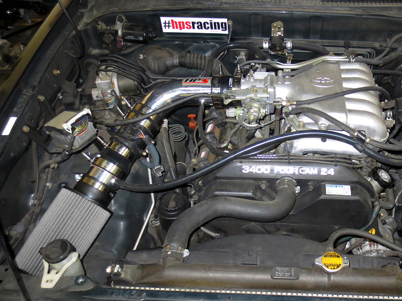HPS Performance Shortram Air Intake Kit Installed 1996-1998 Toyota Tacoma 3.4L V6 827-507P