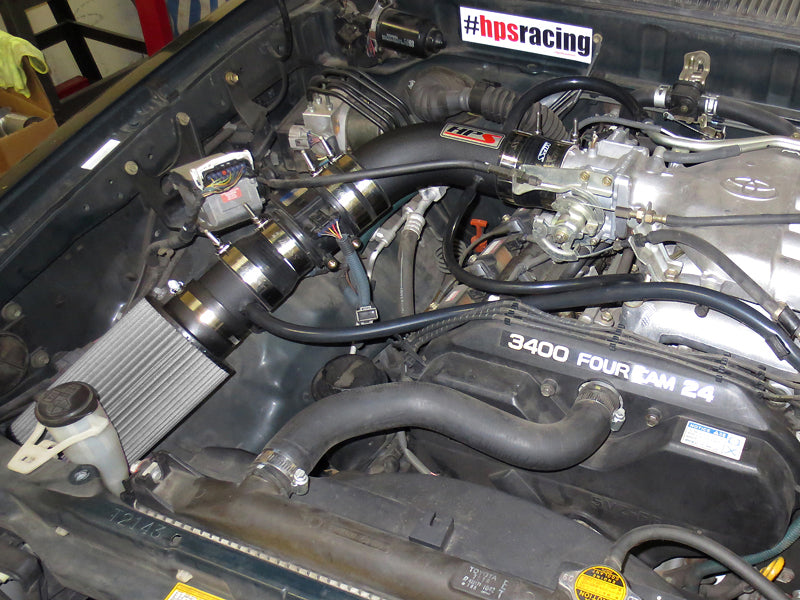 HPS Performance Shortram Air Intake Kit Installed 1996-1998 Toyota Tacoma 3.4L V6 827-507WB