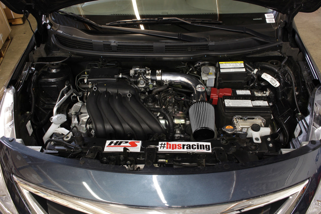 HPS Performance Shortram Cold Air Intake Kit Installed 2014-2016 Nissan Versa Note 1.6L 827-532