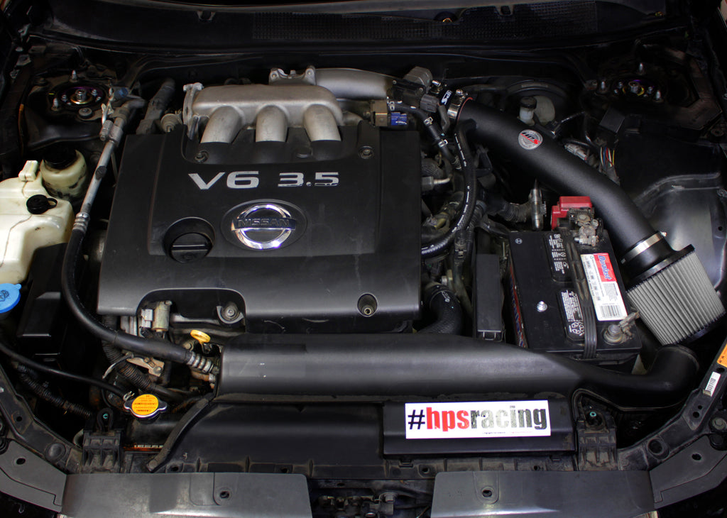 HPS Performance Shortram Air Intake Kit Installed 2004-2008 Nissan Maxima V6 3.5L 827-558WB