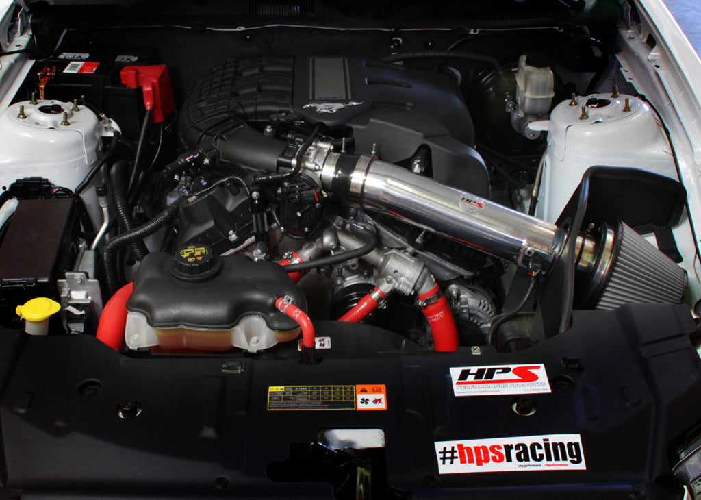 HPS Performance Shortram Air Intake Kit Installed 2011-2014 Ford Mustang 3.7L V6 827-561WB