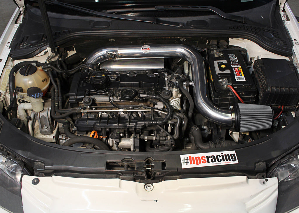 HPS Performance Shortram Cold Air Intake Kit Installed 2006-2008 Audi A3 2.0T Turbo FSI 827-565