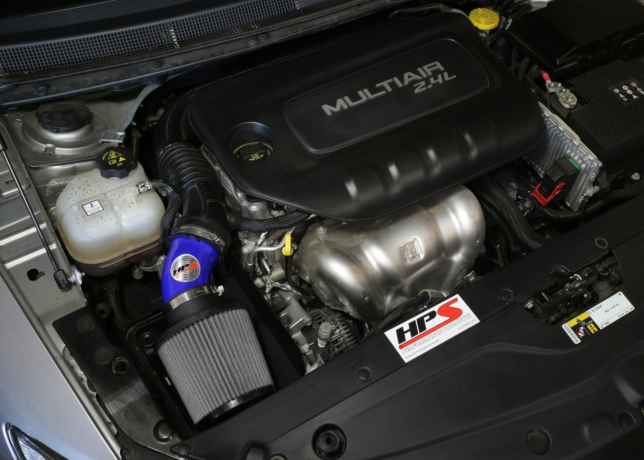 HPS Performance Shortram Air Intake Kit Installed 2015-2017 Chrysler 200 2.4L without MAF sensor 827-574BL