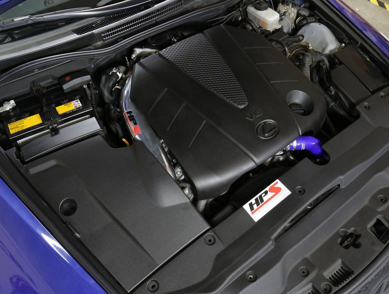 HPS Polish Shortram Cold Air Intake Kit 2014-2020 Lexus IS350 3.5L V6 (Except Convertible) 827-623P