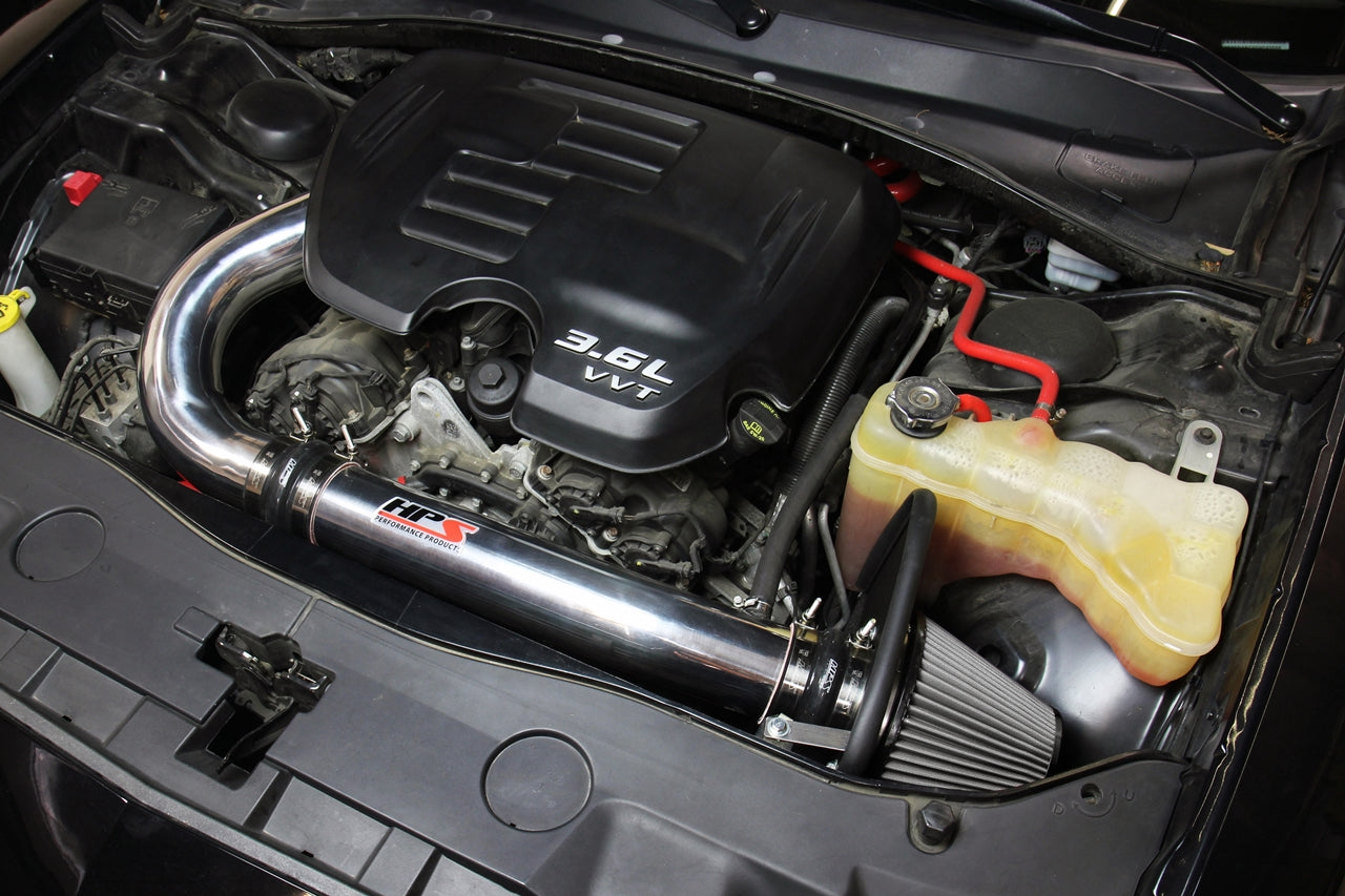 HPS Performance Shortram Air Intake Kit Installed 2011-2018 Dodge Charger 3.6L V6 827-624R