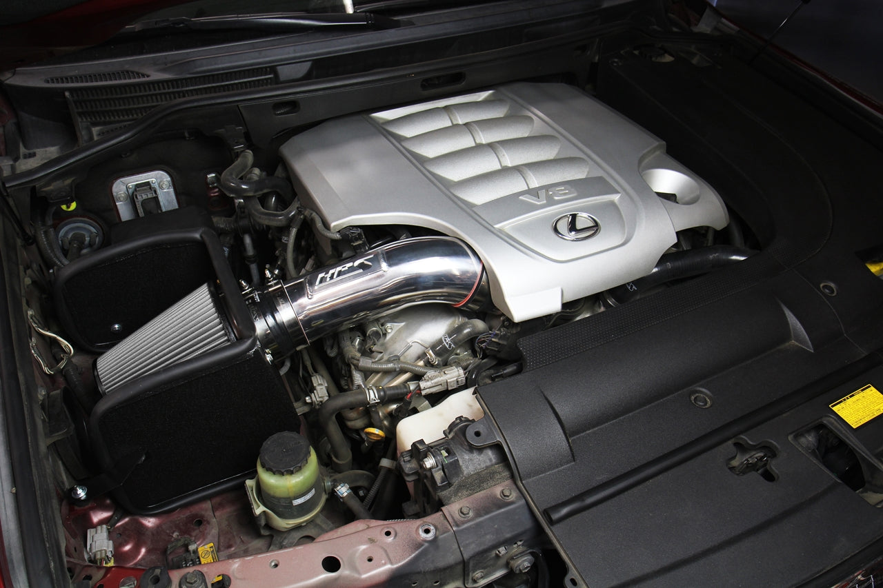HPS Performance Shortram Air Intake Kit Installed 2008-2018 Lexus LX570 5.7L V8 827-635BL