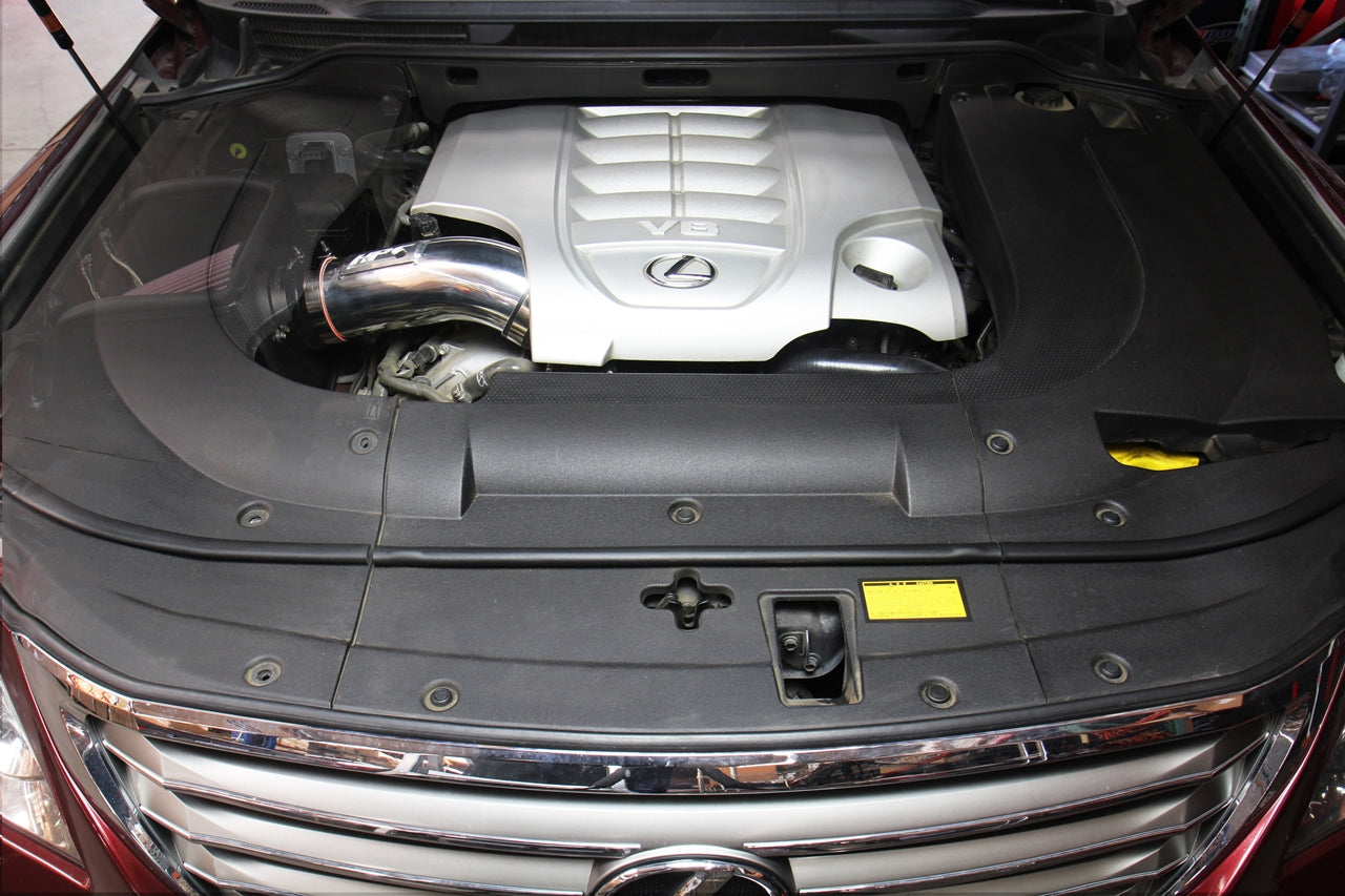 HPS Performance Shortram Air Intake Kit Installed 2008-2018 Lexus LX570 5.7L V8 827-635BL