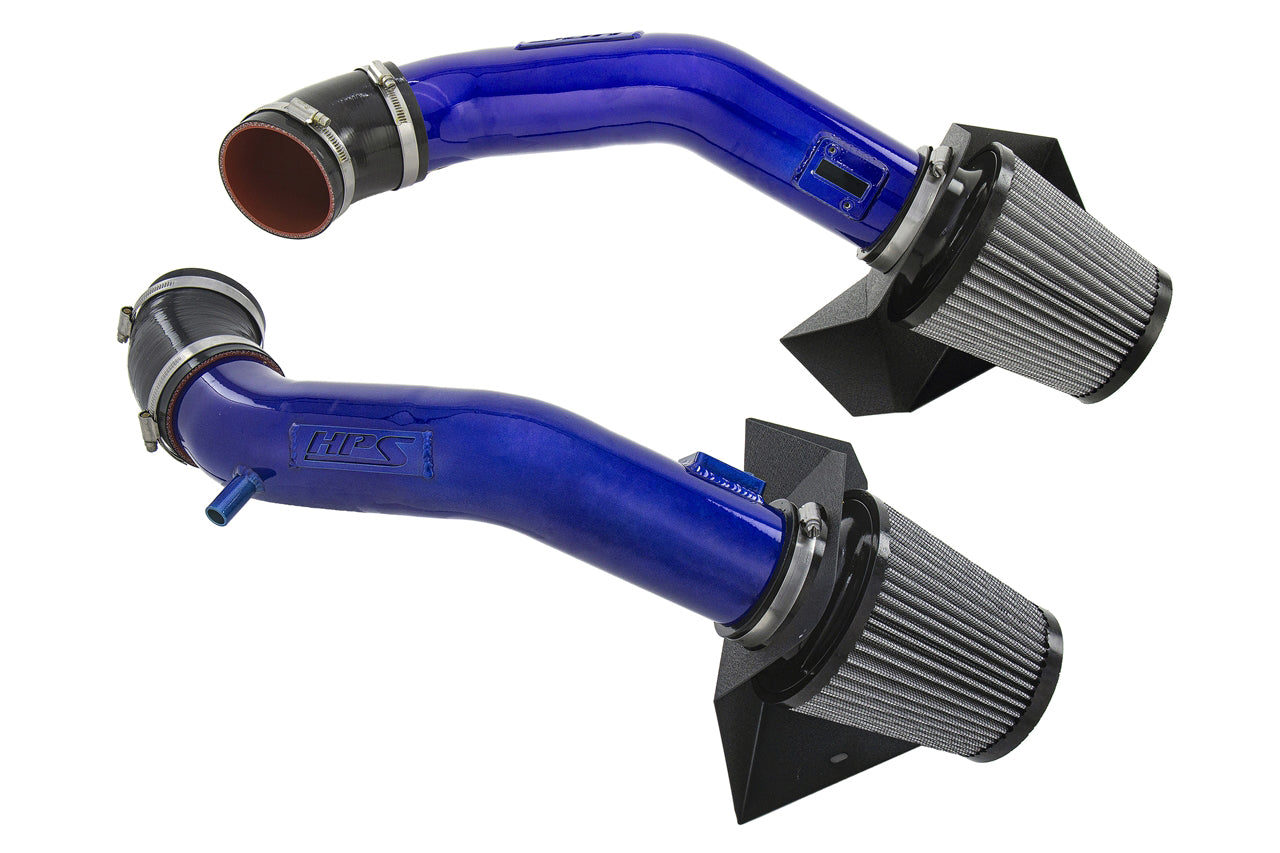 HPS Blue Cold Air Intake Kit with Heat Shield 2014-2019 Infiniti Q70 5.6L V8, 827-688BL